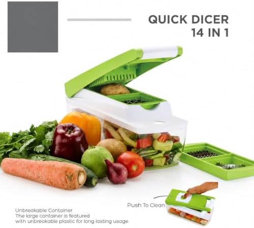 14-in-1 Vegetable Chopper Quick Dicer Cutter with Container - Image 5