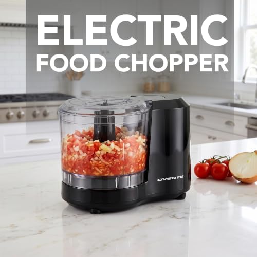 OVENTE 1.5-Cup Electric Food Chopper and Processor, 100W, Black PF1515B - Image 4