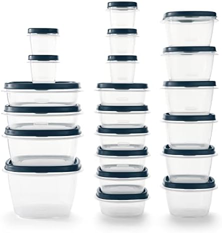 EasyFindLids Food Storage Containers in Special-Edition Insignia Blue, 42 Piece