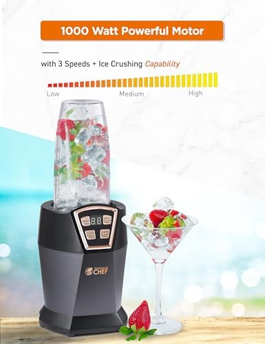 Personal Blender, 28-Oz. Cup, 1000W, CHPB40B, Black