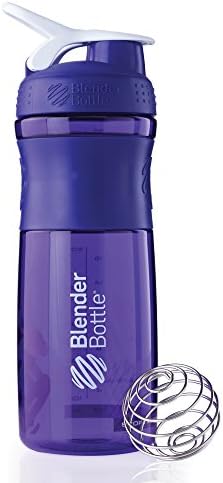 BlenderBottle SportMixer Tritan Grip Shaker Bottle, Purple/White, 28-Ounce by BlenderBottle