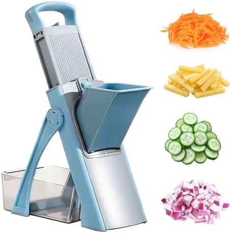 Upgraded Safety Vegetable Slicer and Chopper, Adjustable Vegetable and Food Processor, Potato and French Fry Cutter, No Blade Replacement Required, Kitchen Cutting Tool. by Unknown
