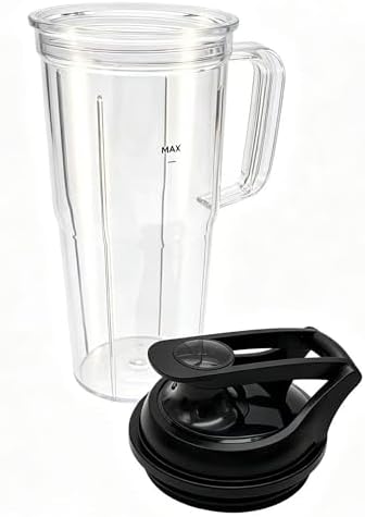 2PCS Replacement Blender Handle 24oz cup with Premium To-go-lid, Compatible with NutriBullet Blender Combo 1200W（NBF10500/NBF70500/ZNBF30400Z/ZNBF30500Z/NBF50400/NBF70500) - Image 4