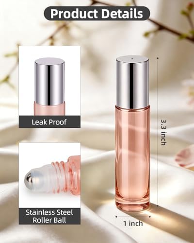 Roller Bottles for Essential Oils - 4 Pack 10ml Glass Roll on Bottles - Image 2