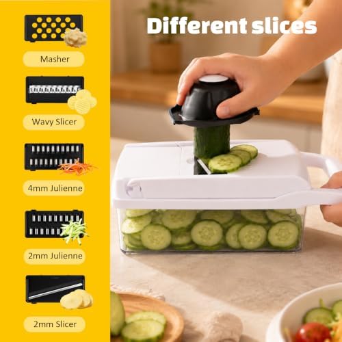 26-in-1 Original Vegetable Chopper Set, Food Chopper with Container, Fruit Cutter, Onion Dicer - All-in-One Prep Tool - Kitchen Gadgets and Gifts - Image 5
