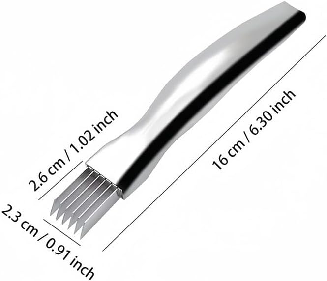 Shred Silk The Knife, 2024 New Stainless Steel Chopped Green Onion Knife, Food Speedy Chopper, Sharp Scallion Shredding Cutter, Kitchen Vegetable Cutter Household Multifunctional Food Slicer(1pcs)