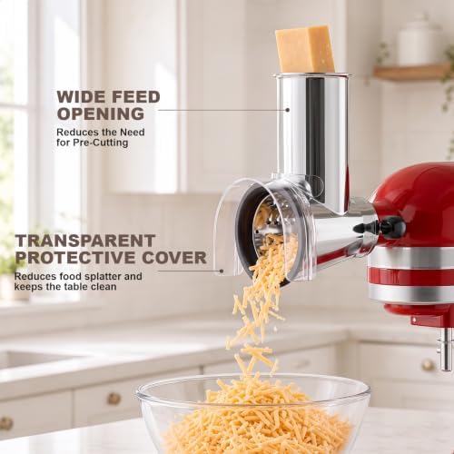 Slicer Shredder Attachment for KitchenAid Stand Mixer, Cheese Grater