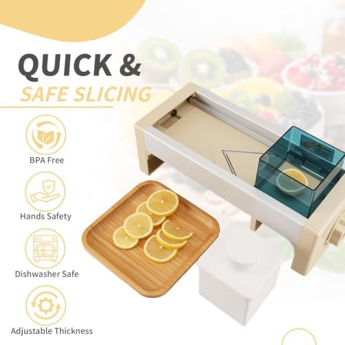 Safe Mandoline Slicer Plus, 15 Adjustable Thickness Settings - Image 4