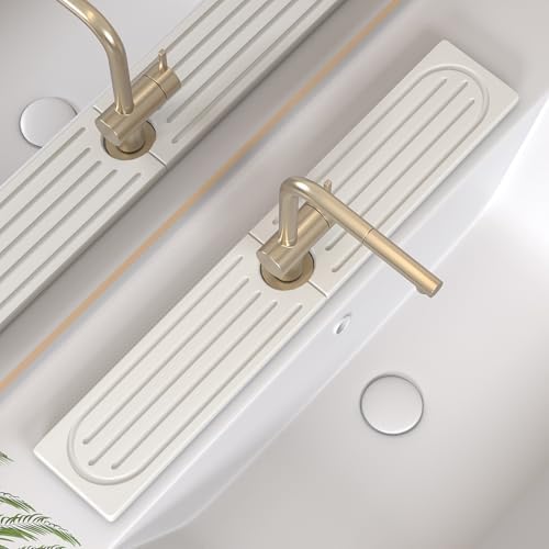 Kitchen Faucet Mat, Diatomite Sink Faucet Mat Splash Guard for Kitchen, Water Absorbing Stone Tray for Sink, Quick Drying Faucet Mat for Kitchen Sink, Absorbent Stone Drying Tray for Bathroom Counter