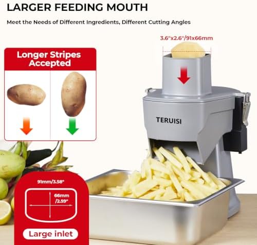 4-In-1 Electric Vegetable Chopper, 200W Vegetable Slicer Food Processor, Veggie Food Cutter With Slicing Shredding Dicing And Striping Function For Commercial Home Use,110V