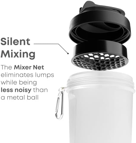 Smartshake Lite 4 Pack Protein Shaker Bottle | Silent Mixing | Leak-Proof Shaker Bottle | Shaker Cups For Protein Shakes | Gym Shaker Bottle | Durable, BPA-Free, Dishwasher Safe (Transparent, 13.5 oz) - Image 2