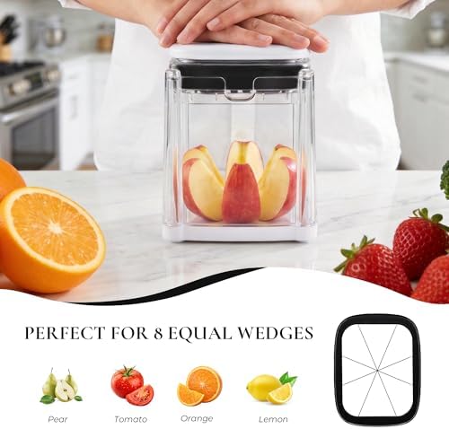 French Fry Cutter with 2 Blades Stainless Steel Manual Potato Chopper White - Image 3