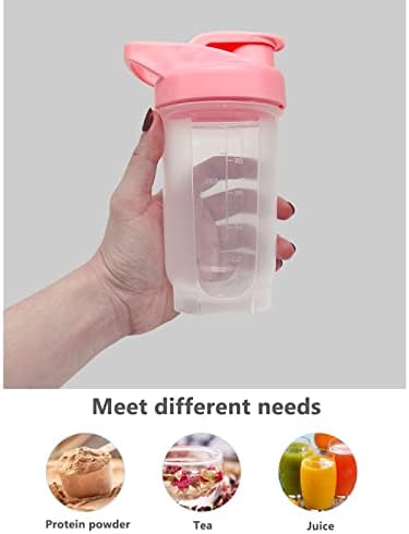 Shaker Bottle Protein Shakes Cup and 10-Ounce/300ML Shaker-Bottle with Whisk Balls, Protein Shaker- Bottles Set,Non-BPA plastic (Blue+Pink(2PCS)) - Image 4