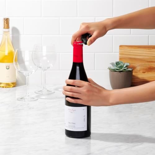 OXO Steel Double Lever Waiter's Corkscrew, Black