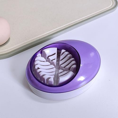 Egg Slicer for Hard Boiled Eggs,Easy to Cut Egg into Slices, Wedge and Dices, Sturdy ABS Body with Stainless Steel Wires,Non-slip Feet,Dishwasher Safe, BPA Free (Red) - Image 2