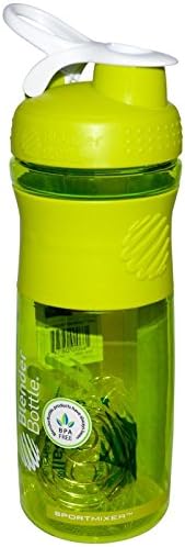 BlenderBottle SportMixer Tritan Grip Shaker Bottle, Green/White, 28-Ounce by BlenderBottle
