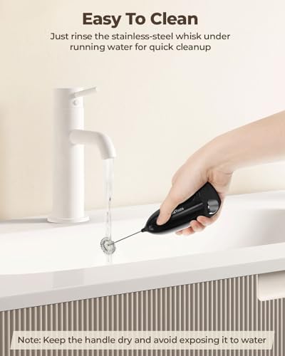 SIMPLETASTE Milk Frother Handheld Electric Foam Maker Battery Operated - Image 6