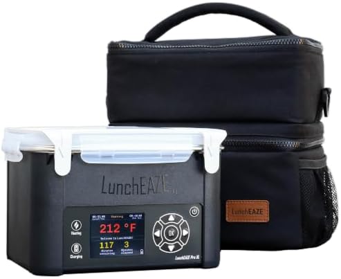 XL Cordless Heated Electric Lunch Box, Self-Heating, 6-Cup