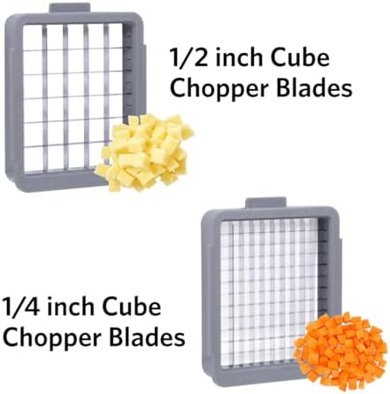 Glad 2-in-1 Vegetable Chopper - 1.8 Quart Food Chopper with 2 Interchangeable Blades (1/4" & 1/2") - Onion Dicer and Veggie Cutter for Meal Prep, Dishwasher Safe Kitchen Gadget - Image 2