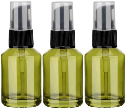 3Pcs 30ml Green Empty Glass Lotion Pump Bottles for Travel by Unknown