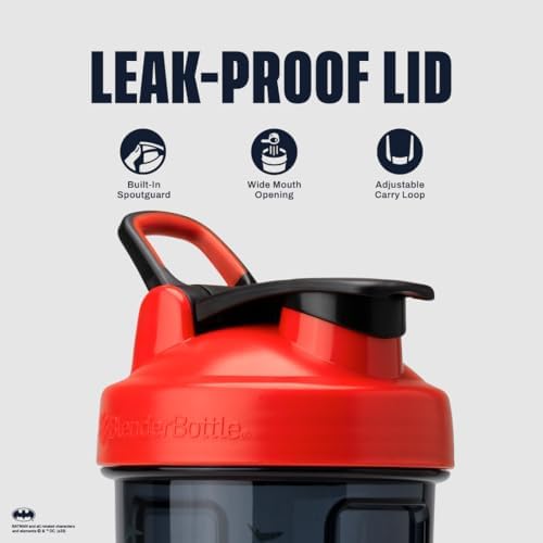 BlenderBottle Justice League ProSeries Tritan Shaker Bottle 28 oz Red/Black - Image 2