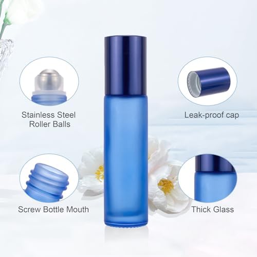 Kesell 10ml Glass Essential Oils Roller Bottles, 10-Pack, Small - Image 3