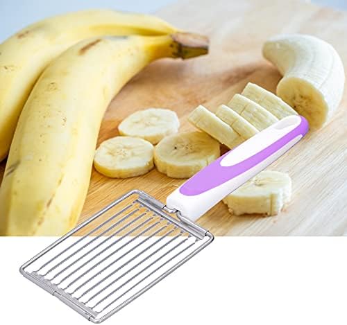 Luncheon Meat Cutter,Stainless Tomato Slicer Fruits Cutter Luncheon Meat Slicer with Handle Cheese Boiled Egg Ham Tomato Serrated Slicing Knife (Purple 2pcs) - Image 7