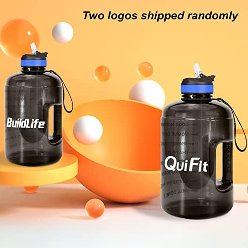 Motivational Gallon Water Bottle - with Straw & Time Marker BPA Free Large Reusable Sport Water Jug with Handle for Fitness Outdoor Enthusiasts Leak-Proof