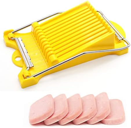 Multifunctional Stainless Steel Luncheon Meat Slicer,Home Slicing and Splitting Tools Food Slicer for Butter Cheese Kiwifruit Strawberry Banana and Cooked Eggs Etc. (Yellow) by YFEIQI