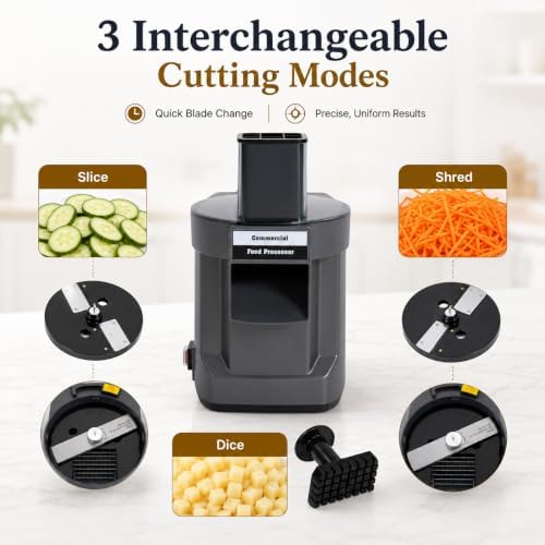3 in 1 Electric Vegetable Chopper, Multifunctional Vegetable Chopper Food Processor Vegetable Chopper Dicer Slicer Cutter Automatic Cutter for Onion, Suitable for Commercial and Home Use - Image 3