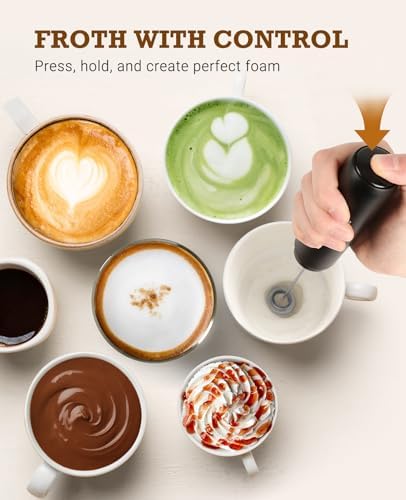 SIMPLETASTE Rechargeable Milk Frother Handheld Dual Coil Whisk Head Mixer - Image 5