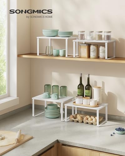 Cabinet Organizer Shelf, Set of 2 Spice Rack, Kitchen Storage
