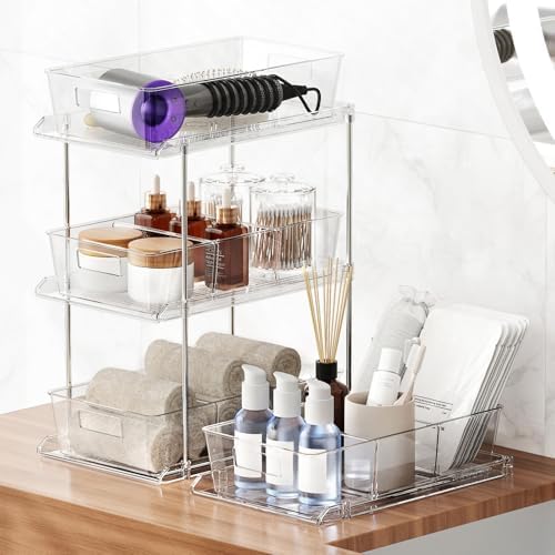 Bathroom Under Sink Organizers and Storage, 2 Tier, 2 Packs