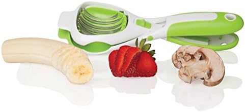 HIC Kitchen Handy Dandy Slicer For Eggs, Fruit, Mushrooms, Stainless Steel Blades, Non-Slip Grip, Spring-Loaded Action - Image 2