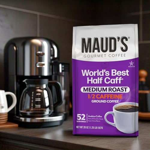 Half Caff Medium Roast Ground Coffee, 1 Bag, (20oz)