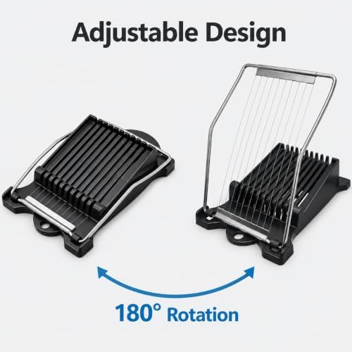 FENGCHEN Luncheon Meat Slicer, Spam Cutter with 10 Stainless Steel Wires, Slice Tool for Boiled Eggs, Banana, Avocado, Black - Image 4
