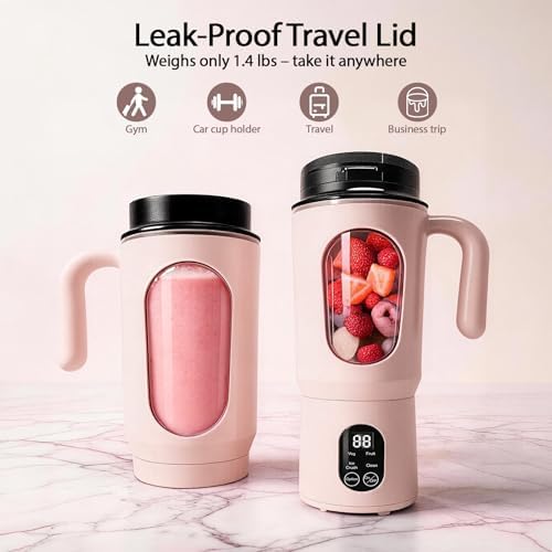 Portable Blender for Smoothies, 580ML USB-C Rechargeable Personal Blender - Image 3