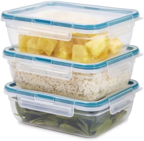 Plastic Total Solution (3-Pack, 8.5-Cup) Food Storage Containers
