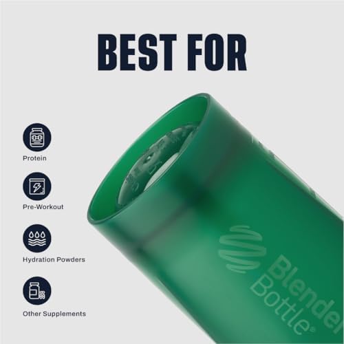 BlenderBottle Classic V2 Plastic Shaker Bottle 20 oz Emerald Green - Image 4