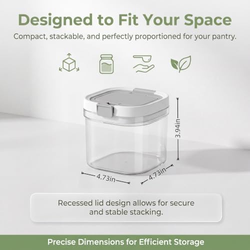 2 Pack Air Tight Loose Leaf Tea Storage Organizer Containers Set