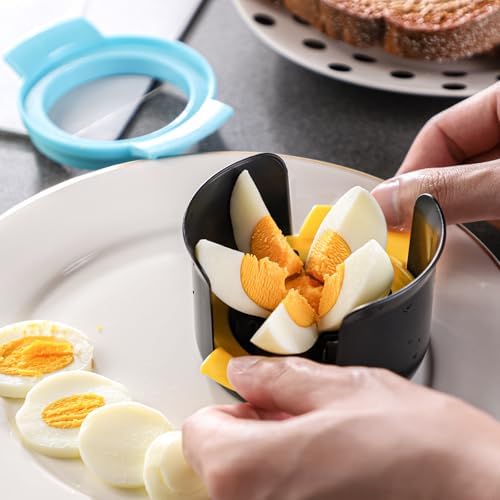Egg Slicer for Hard Boiled Eggs，4 in 1 Multifunctional Egg Cutter,Strawberry slicer, Strawberry, Tomato, Dicer for Soft Fruit Mushroom Home Use - Image 7