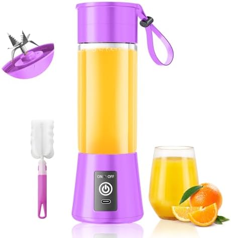 13 Oz Handheld Single Serve Blender - Juice Blender Make Protein Shakes by YFIXQNSU