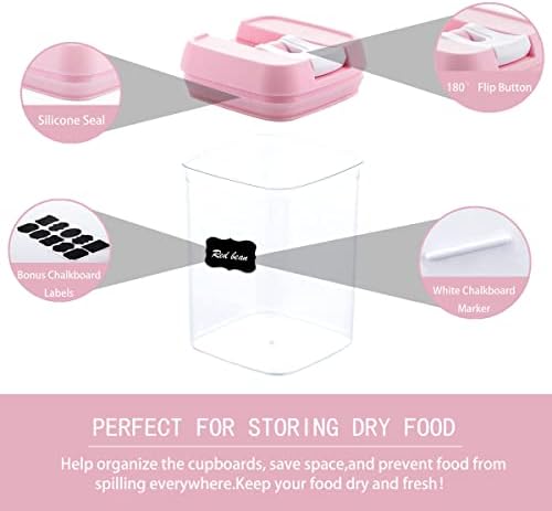 Airtight Food Storage Container Set-10 Piece Plastic Cereal Canisters