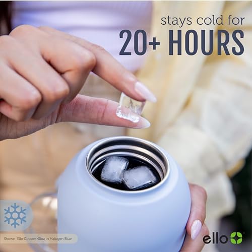 Cooper 32oz Insulated Stainless Steel Water Bottle with Straw, Blue