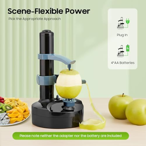 Electric Peeler Tabletop Potato Peeler Spinner Automatic Fruit & Vegetable Peeling Machine Adjustable Automatic Peelers for Hard-Skinned Vegetables and Fruits
