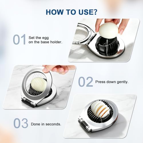 Egg Slicer for Hard Boiled Eggs,Dishwasher Safe - Image 4