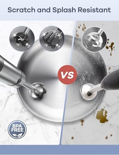 Immersion Blender Handheld, Max 1200W Hand Blenders Immersion 9-in-1