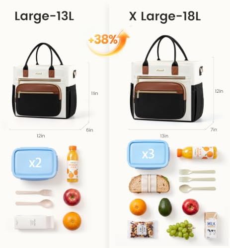 Insulated Lunch Box for Women,Large Adult Lunch Cooler Bag Women