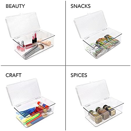 Medium Stackable Organizer Bin (10.75”x6.5”x3.7”)