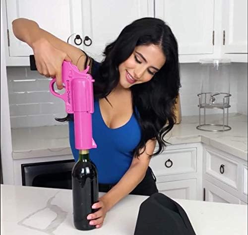 Electric Gun Wine Opener (Black) - Open your Wine Bottle fast and without hassle - Great Gifts for Gun Enthusiasts and Wine Lovers